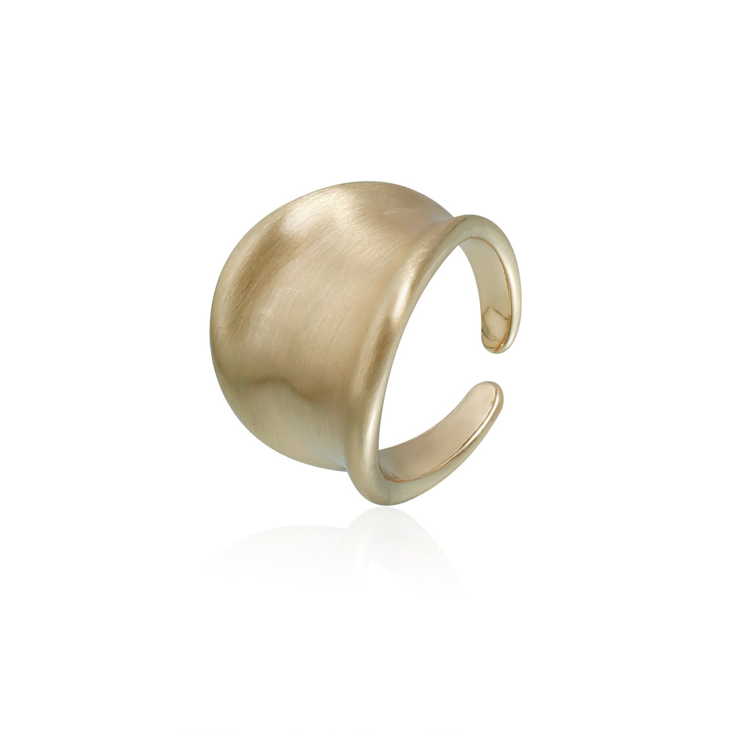 Minimalist Geometric Rhinestone Plated Alloy Adjustable Ring for Women