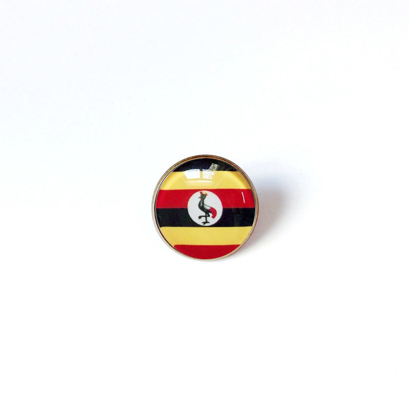 Pin de Solapa de Aleación Esmaltado Personalizado con Diseño de Bandera del Mundo para Hombres y Mujeres