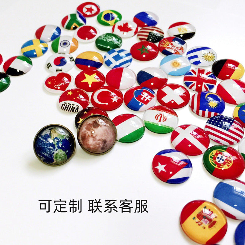 Pin de Solapa de Aleación Esmaltado Personalizado con Diseño de Bandera del Mundo para Hombres y Mujeres