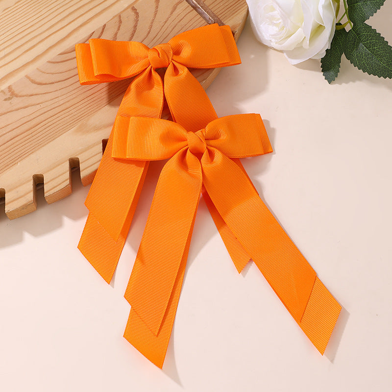 Fermaglio per Capelli a Forma di Fiocco Stile Naturale per Bambine con Dettagli in Nastro e Volant Fermaglio a Becco d'Anatra in Resina Plastica Accessorio per Capelli di Ispirazione Francese