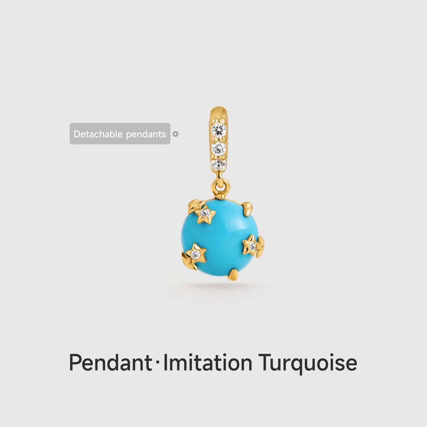 Ciondolo/Charm a Barra in Ottone Vintage Placcato Oro 14K a Forma di Cuore con Zirconi Cubici