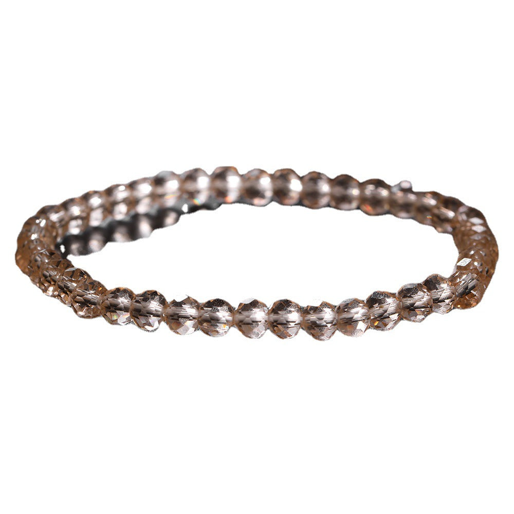 Sweet Elegant Geometric Handmade Crystal Glass Beaded Bracelet for Unisex