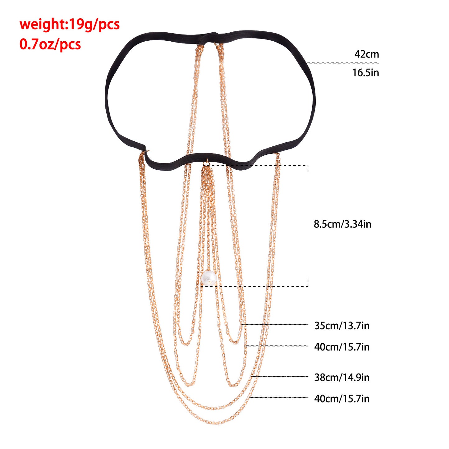 Casual Sexy Women's Elastic Anklet with Pearl-Like Fringe and Geometric Design Alloy Leg Chain for Beach or Vacation