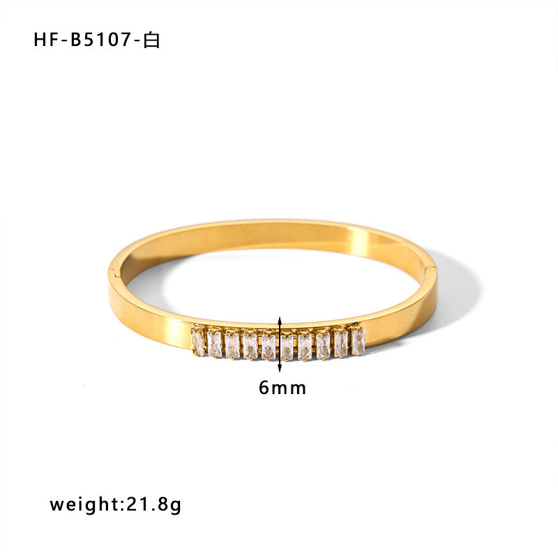 Fashionable 18K Gold Plated Stainless Steel Irregular Star Bracelet for Women