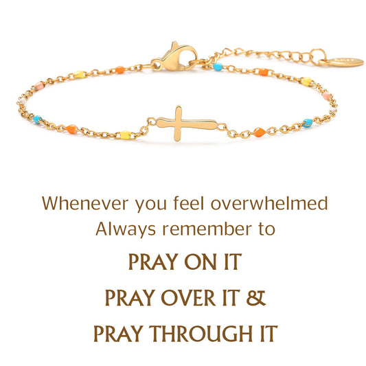 Bohemian Luxury Plated Stainless Steel Geometric Cross Bracelet Unisex Gift