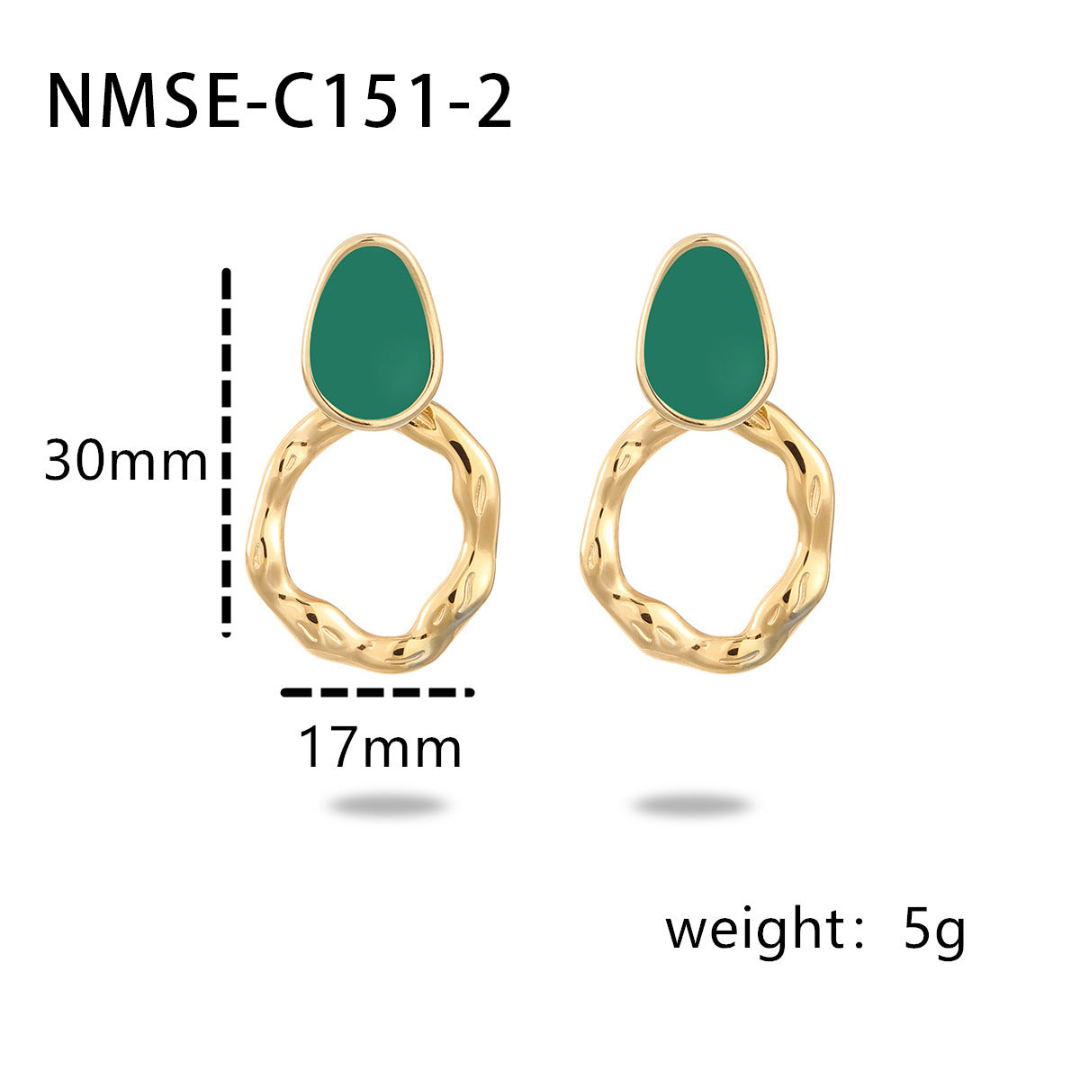 Pendientes de Acero Inoxidable de 18 quilates, Esmaltados, Geométricos, Irregulares, Estilo Vintage para Mujer