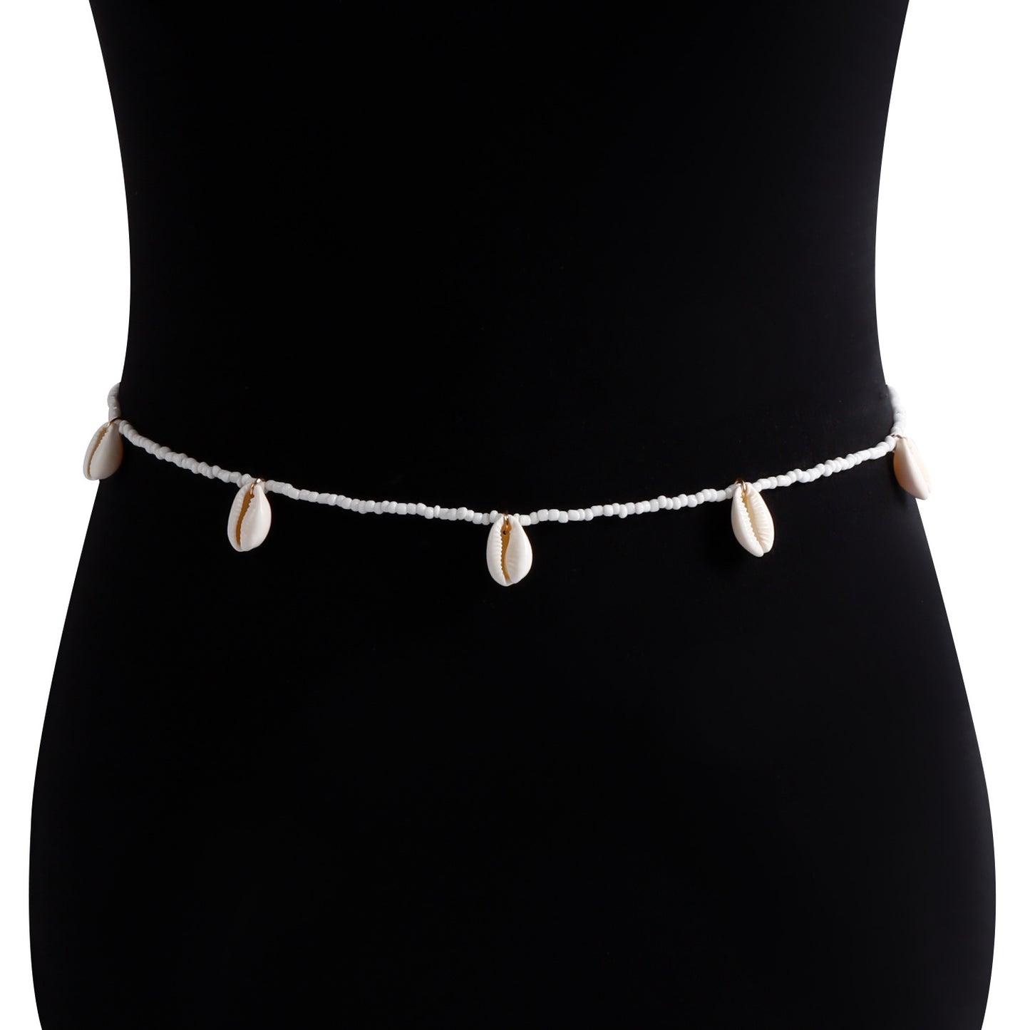 Bohemian Casual Handmade Metal Waist Chain with White Seed Pearl and Daisy Floral Design for Women
