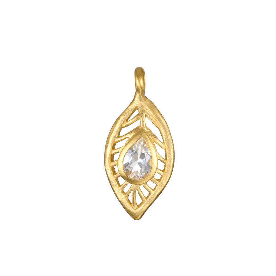 18K Gold Plated Stainless Steel Whisk Pendant Necklace with Cable Chain