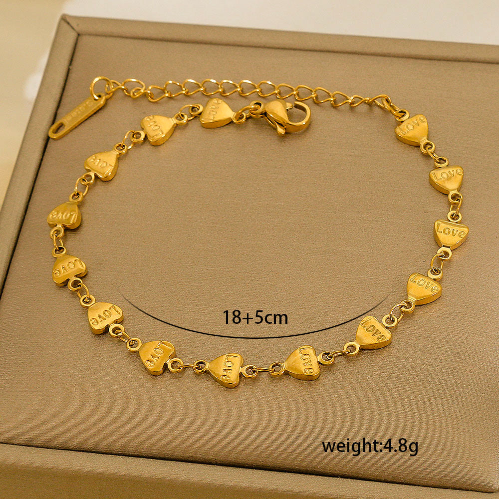 Set di bracciali multistrato minimalisti in acciaio inossidabile con placcatura sottovuoto, da indossare tutti i giorni