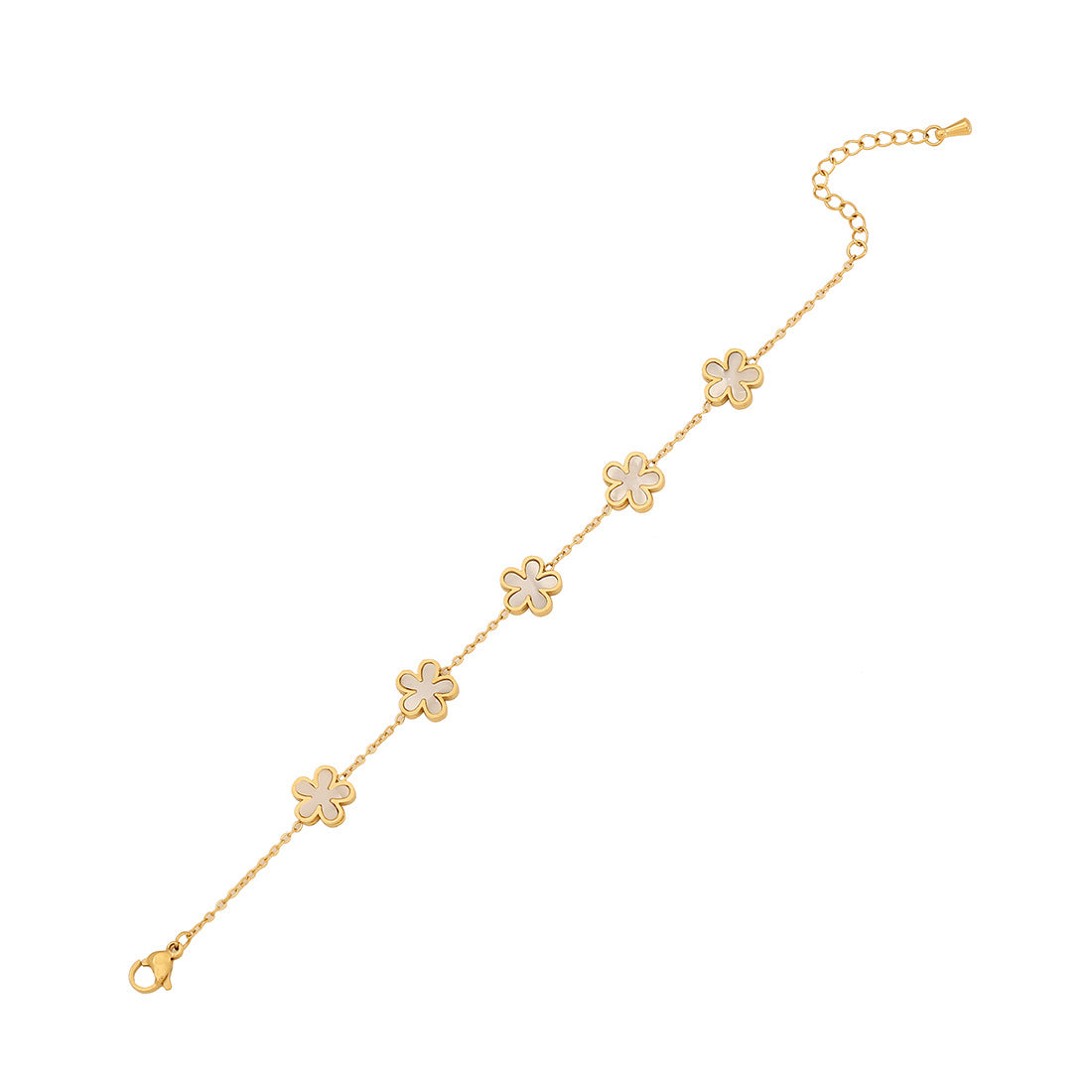 Collana con ciondolo in acciaio inossidabile a forma di cuore e floreale in stile OL alla moda, con finitura placcata e catena a O