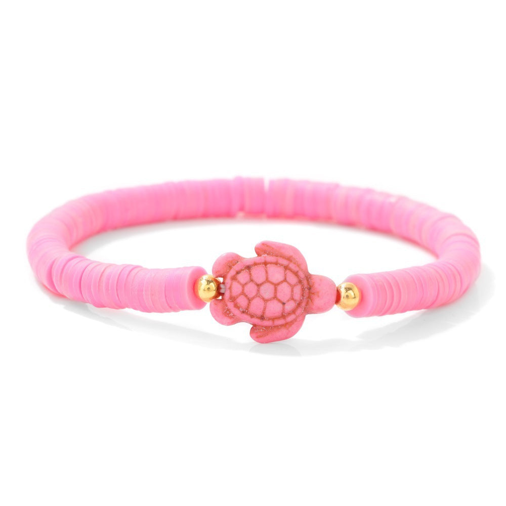 Bohemian Turtle Animal Shape Pearl Resin Bracelet Unisex Summer Beach Jewelry