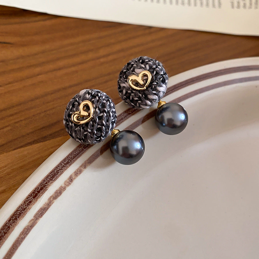Orecchini a perno da donna a forma di cuore in argento 925 galvanizzato stile lusso - Minimalisti per l'ufficio di tutti i giorni