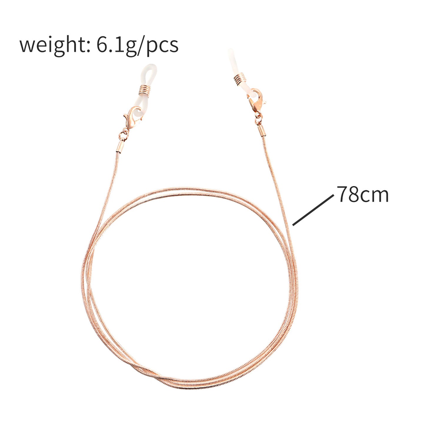 Minimalist Geometric Alloy Mask and Glasses Chain