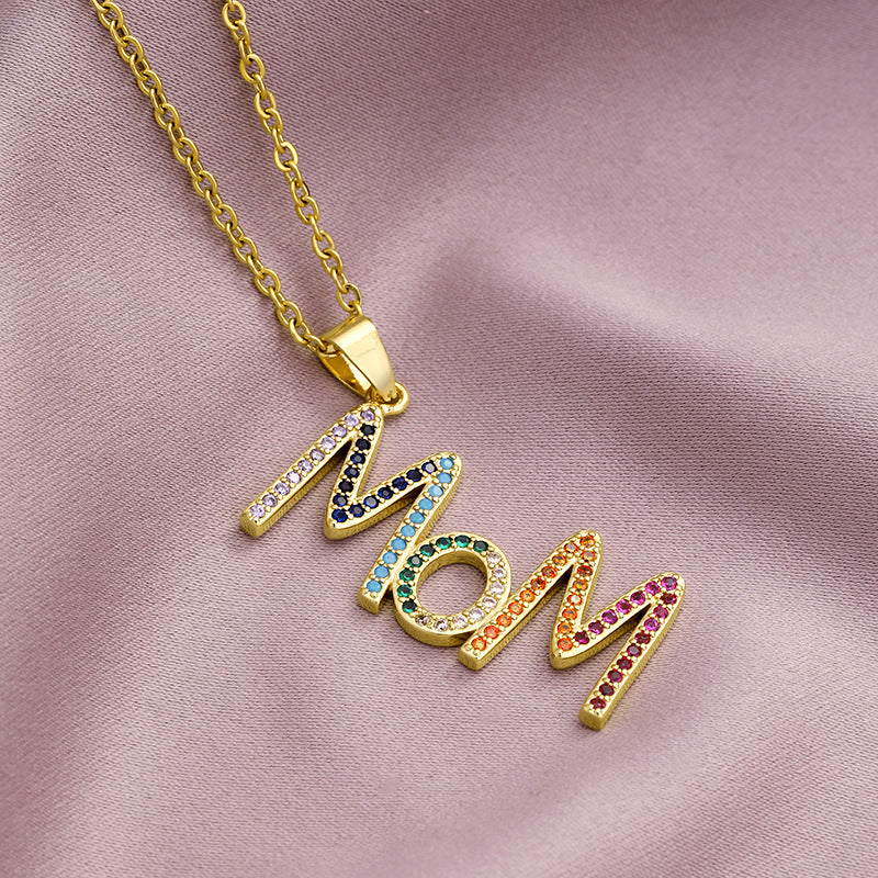 Elegante Collar con Colgante de Letra para Mujer, Cadena de Serpiente de Acero Inoxidable con Diseño Geométrico y Baño de Oro
