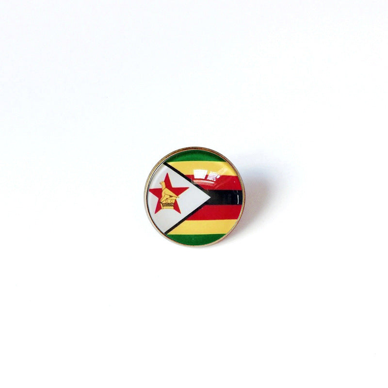 Pin de Solapa de Aleación Esmaltado Personalizado con Diseño de Bandera del Mundo para Hombres y Mujeres