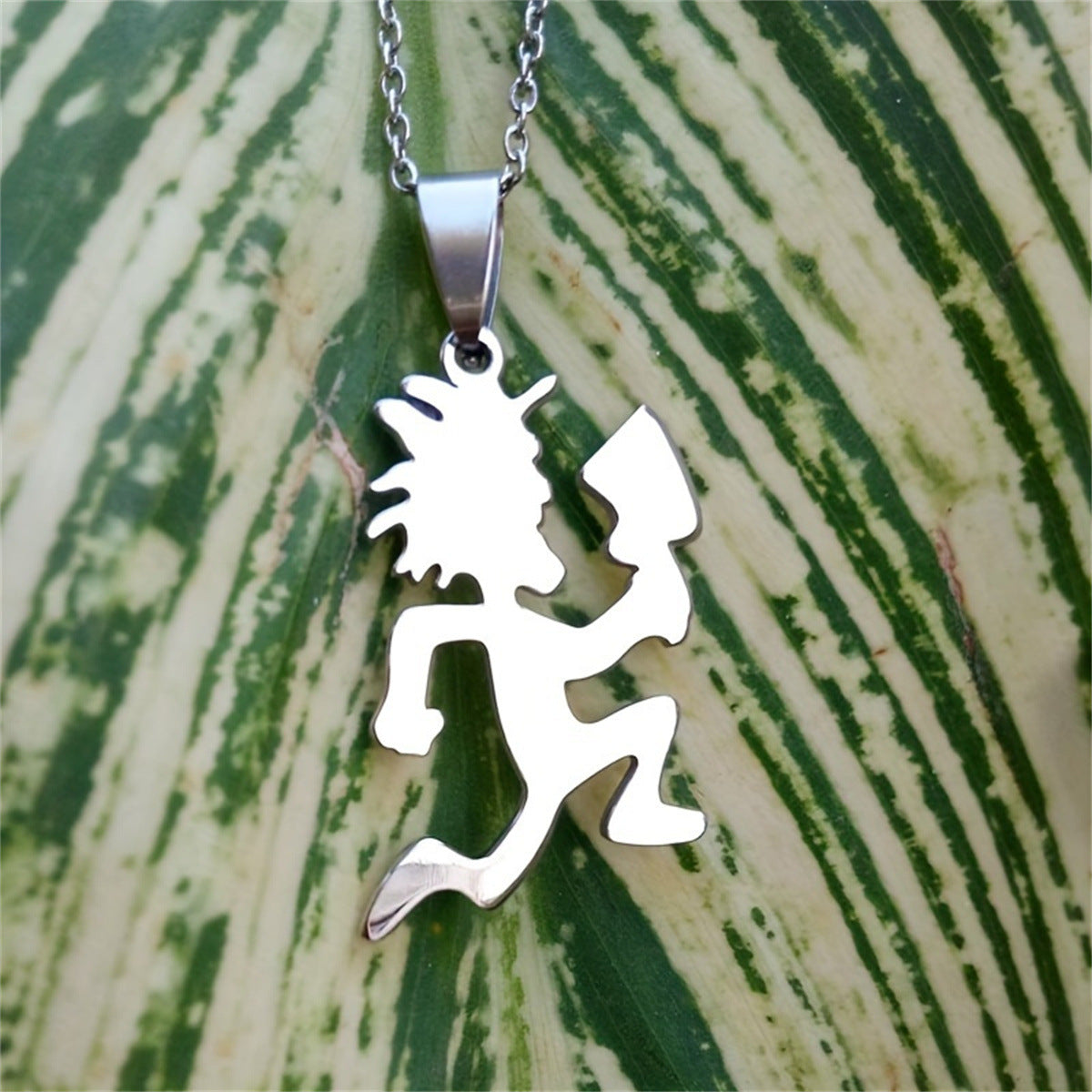 Creative Cartoon Character Pendant Necklace for Men and Women in Stainless Steel with Plated Finish