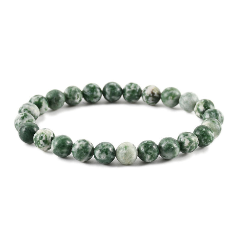Geometric Natural Stone Agate Beaded Bracelet Unisex Handmade Jewelry