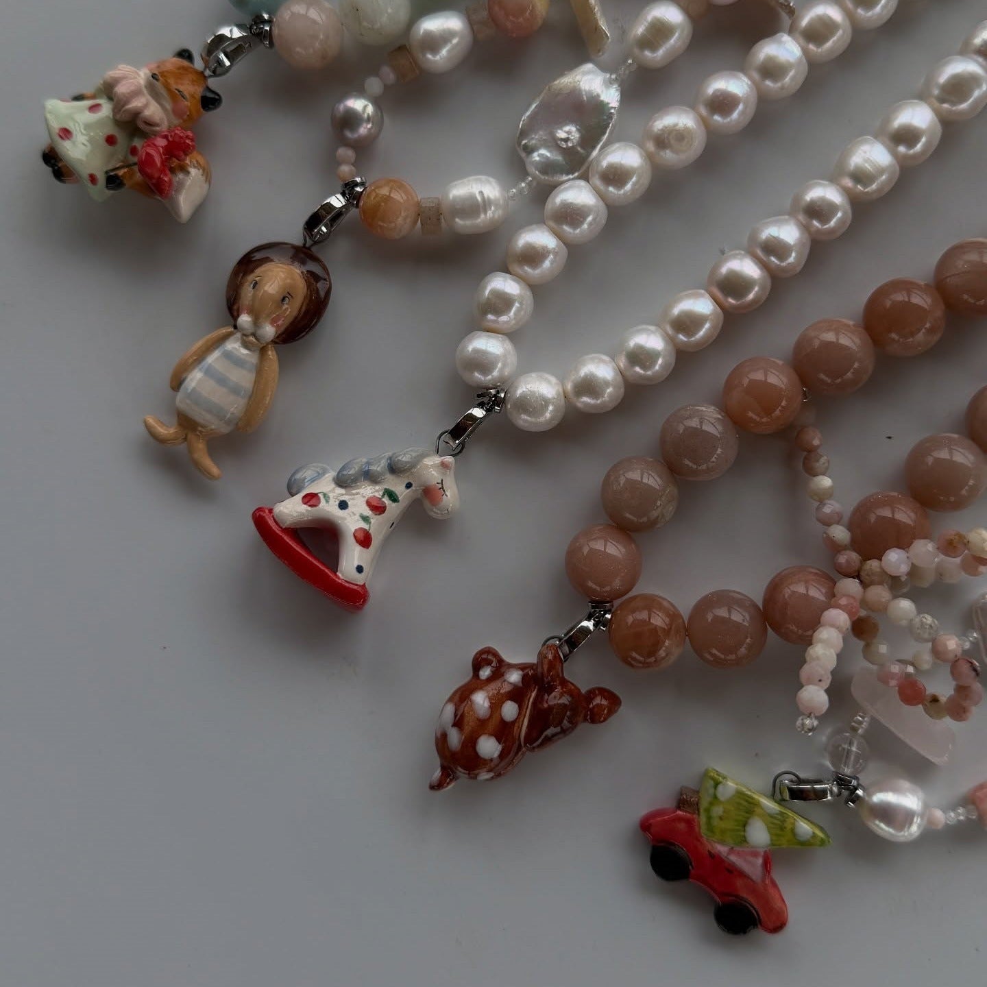 Luxury Plated Brass Animal Charm Bar Pendant Necklace