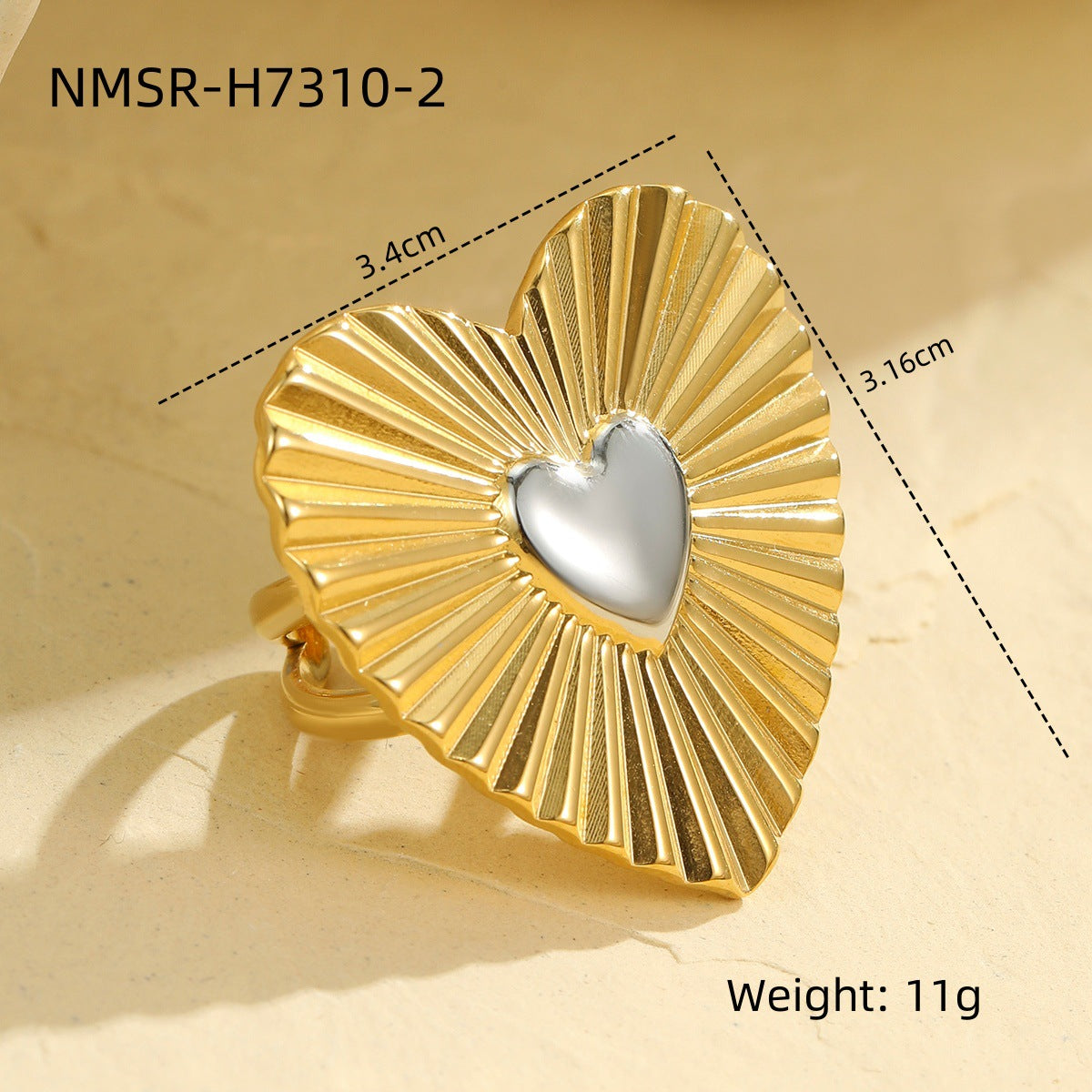 Vintage-Inspired Heart-Shaped Stainless Steel Earrings with Gold Plating for Women
