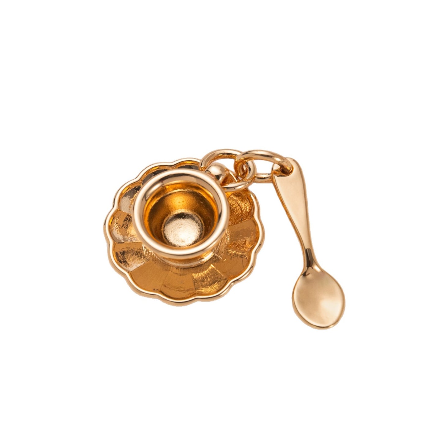 Vintage 14K Gold Plated Brass Fish Charm Bar