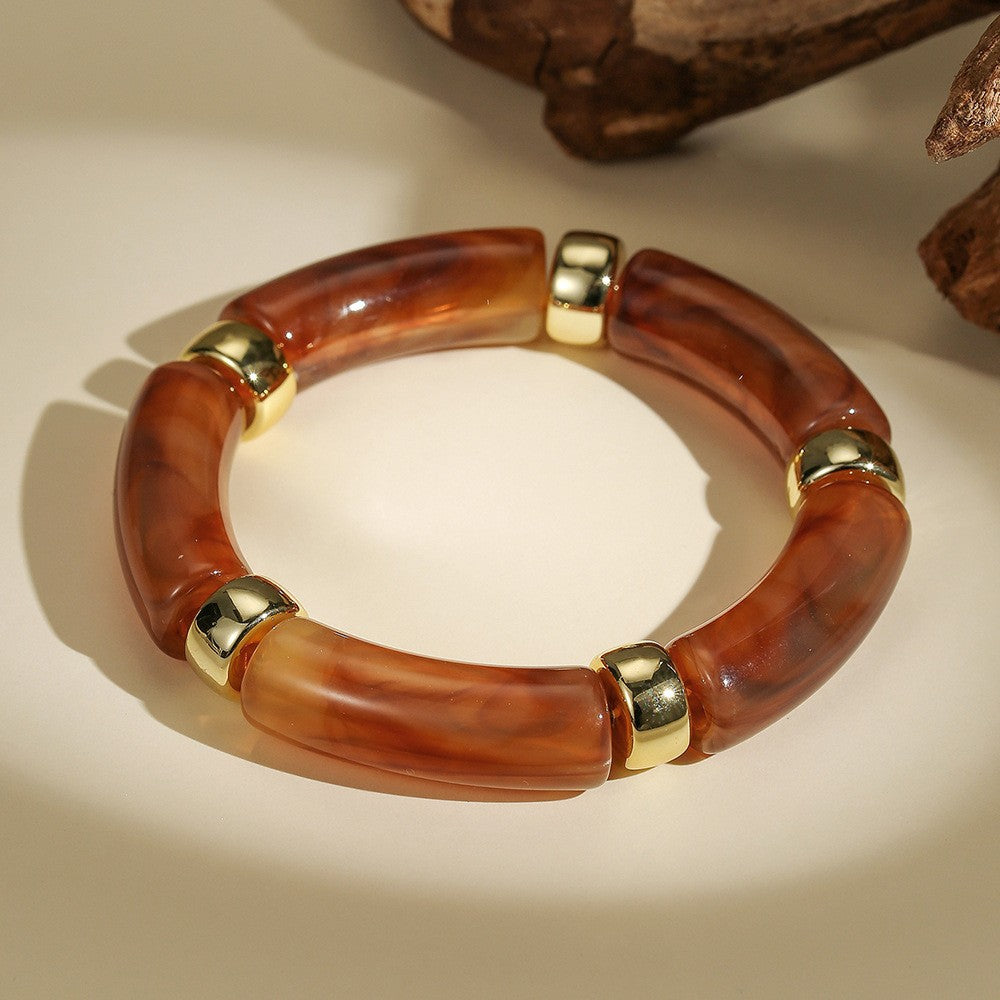 Vintage Marble Texture Acrylic Bracelet for Women