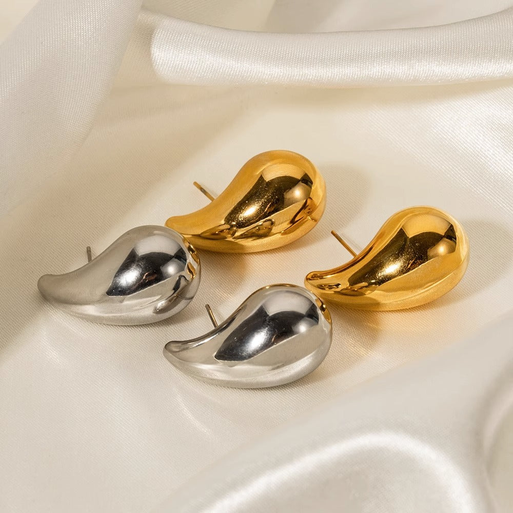 Minimalist Geometric Drop Earrings in Polished Copper with Plated Finish, Versatile and Elegant Ear Jewelry