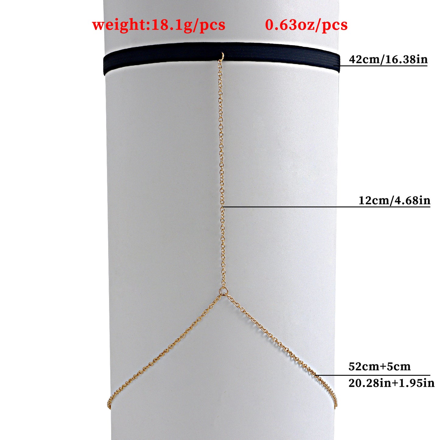 Minimalist Geometric Alloy Anklet with Adjustable Elastic Band and Tassel Detail for Women