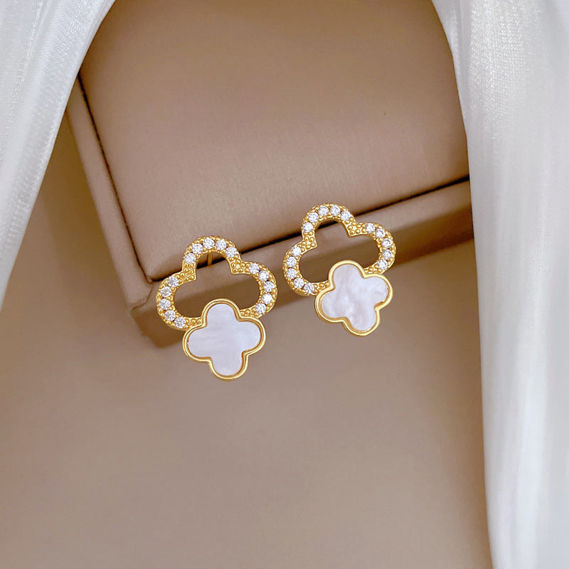 Luxury Sweet Geometric Titanium Steel Necklace and Earrings Set
