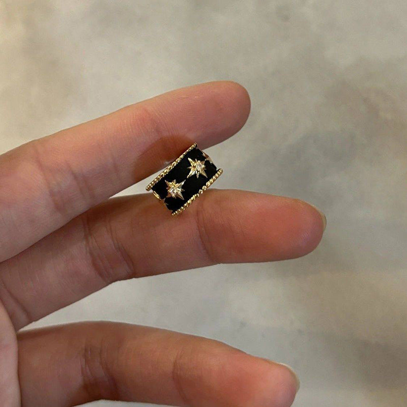 Pendientes de puño de circonita con diseño geométrico y atrevido para mujer, chapados en cobre, hipoalergénicos, clips de moda para el hueso del oído