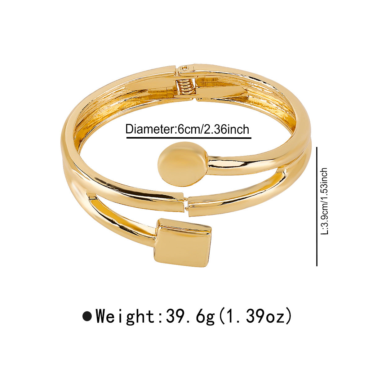 Bracciale Primaverile dal Design Geometrico in Lega con Finitura Placcata per Donne e Uomini