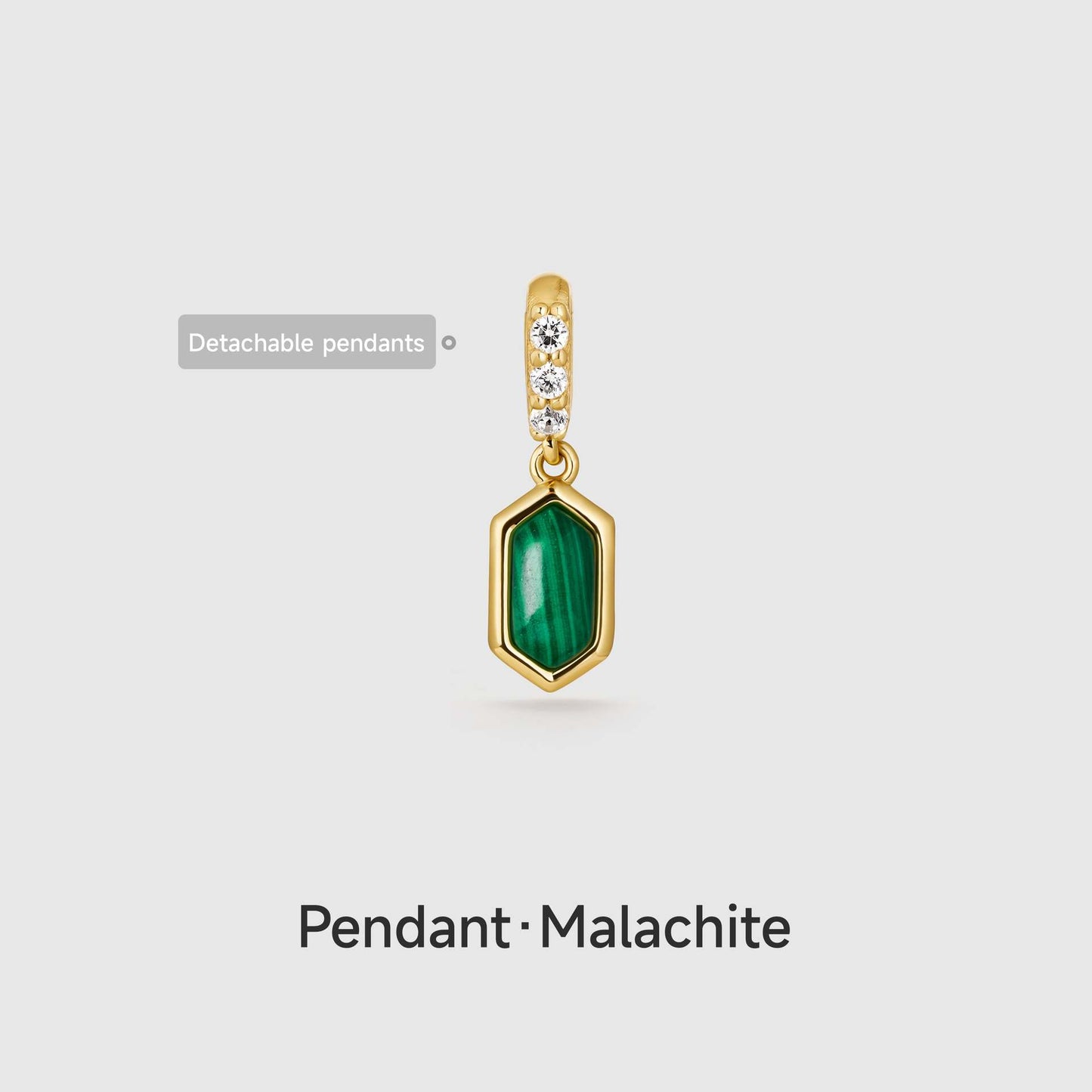 Ciondolo/Charm a Barra in Ottone Vintage Placcato Oro 14K a Forma di Cuore con Zirconi Cubici