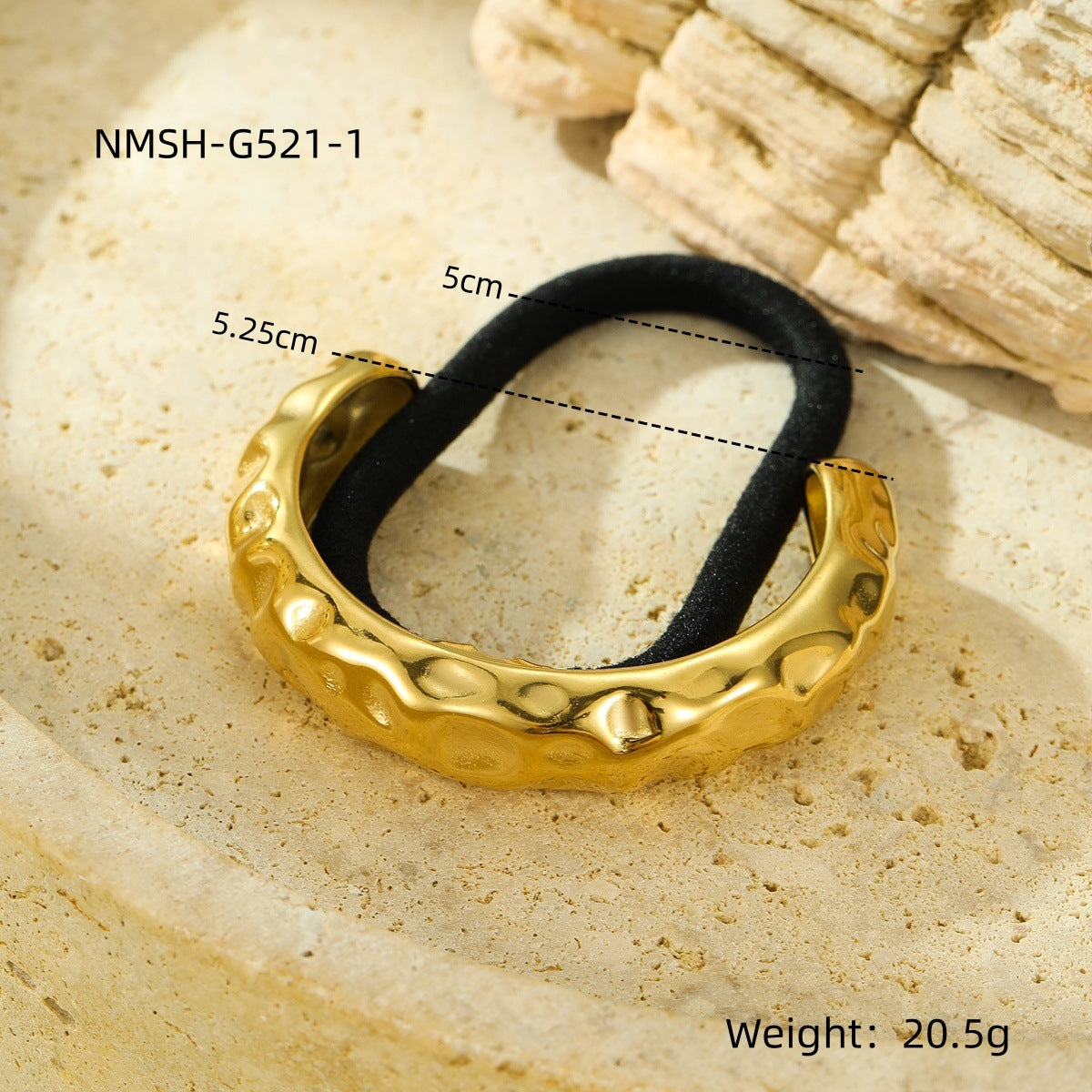 Vintage-Inspired Bow and Starfish-Shaped Stainless Steel Hair Tie with 18K Gold Plating for Women
