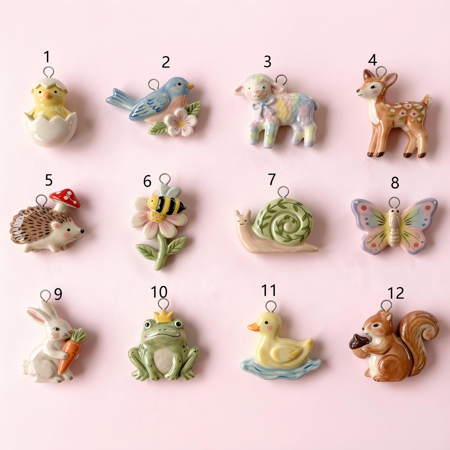 Barra con ciondolo a forma di animale in acciaio inossidabile PVD Sweet