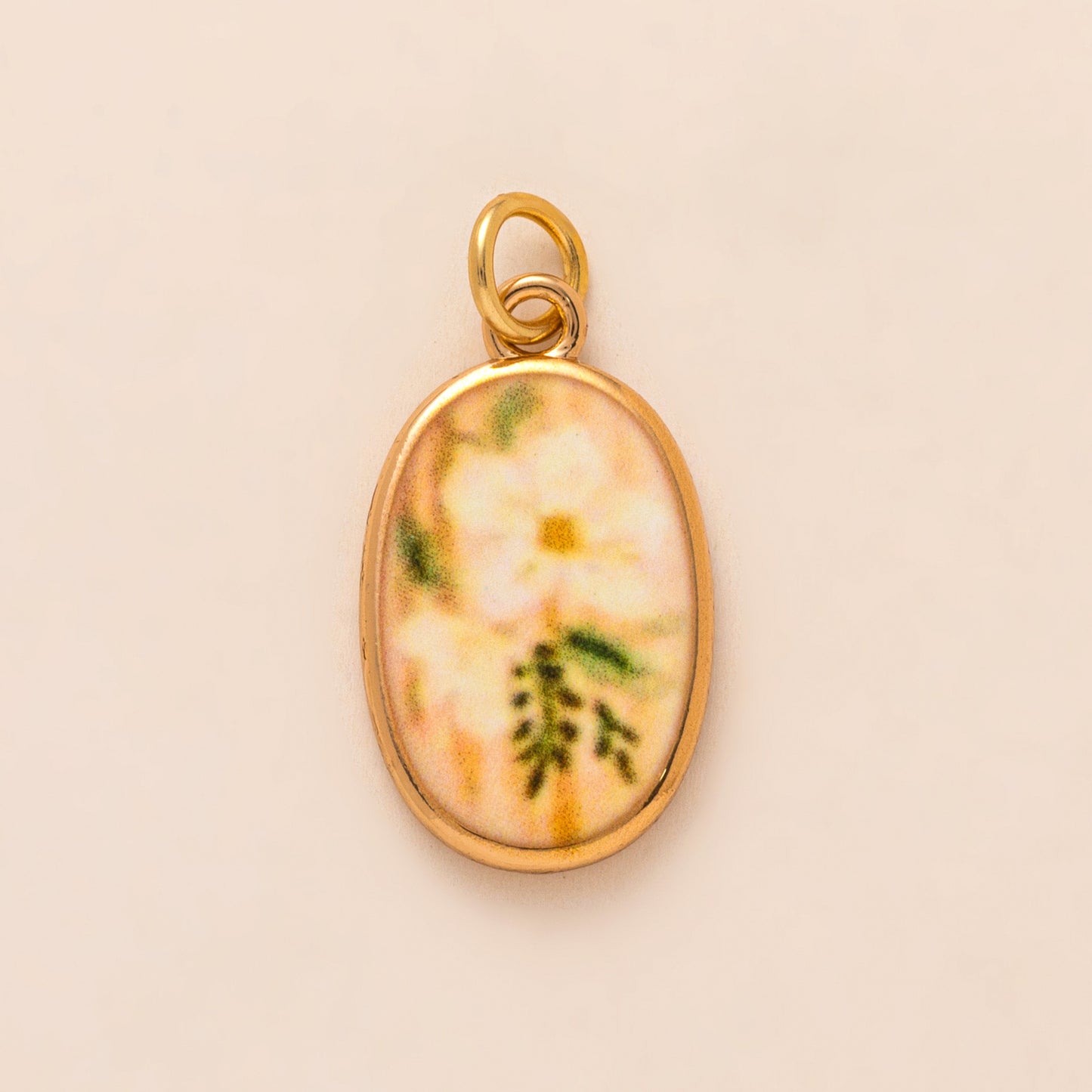 Vintage 18K Gold Plated Cartoon Drip Oil Brass Charm Bar Pendant for Women