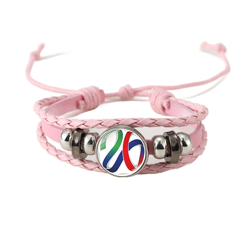 Casual Geometric Plated Leather Bracelet Unisex Fashion Wristband