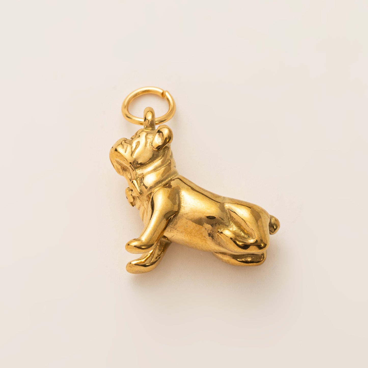 Ciondolo Bar Minimalista Geometrico a Forma di Animale in Acciaio Inox Placcato Oro 18K PVD per Collana con Catena a Cavo