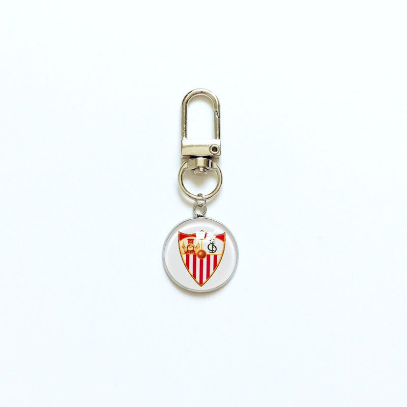 Llavero Deportivo de Acero Inoxidable con Colgante de Club de Fútbol