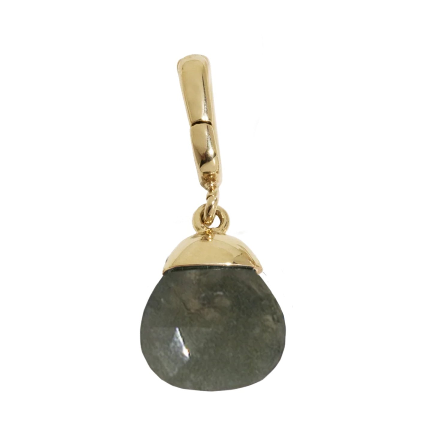Colorful Birthstone Cubic Zirconia Teardrop Plated Stainless Steel Necklace