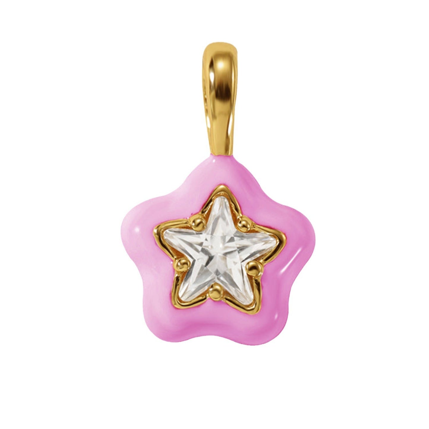 Minimalist Sweet Heart Floral Geometric Brass Plated Charm Bar Necklace for Unisex