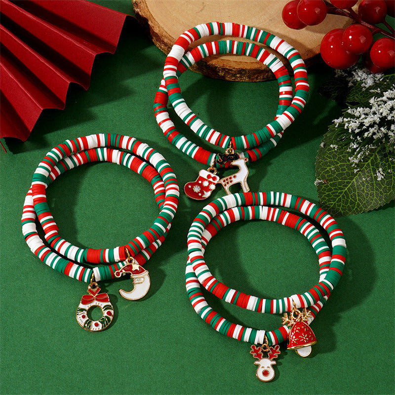 Christmas Cartoon Resin Charm Bracelet for Women