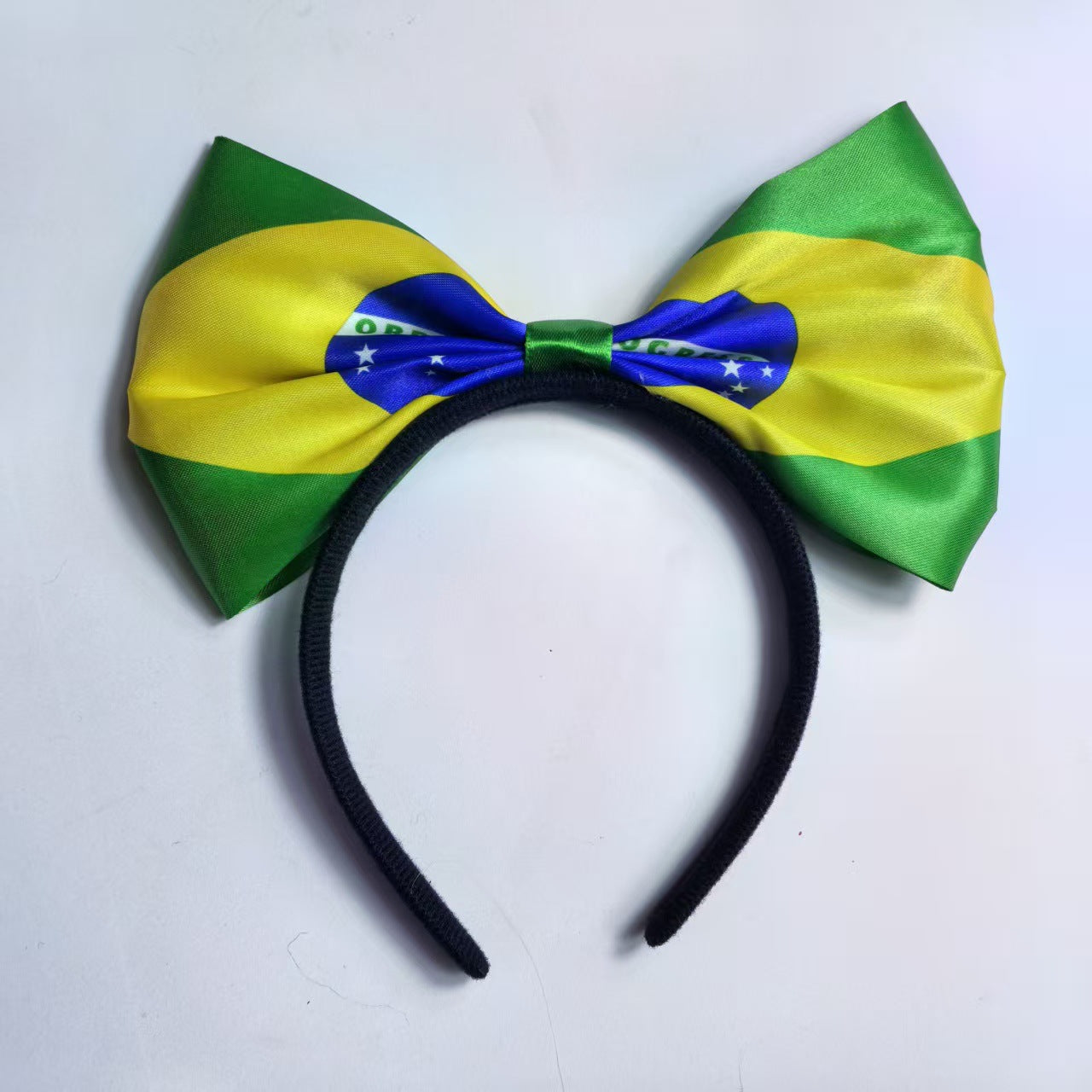 World Cup National Flag Bow Headband Resin Hair Accessory for Soccer Party