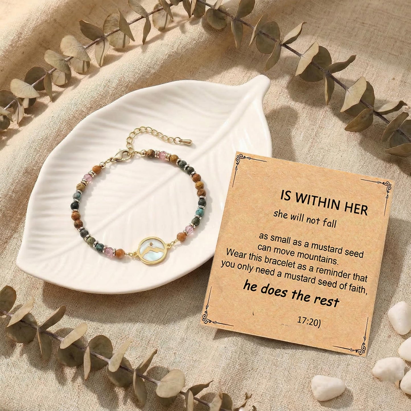 Luxury Geometric Natural Turquoise Crystal Floral Bracelet for Women