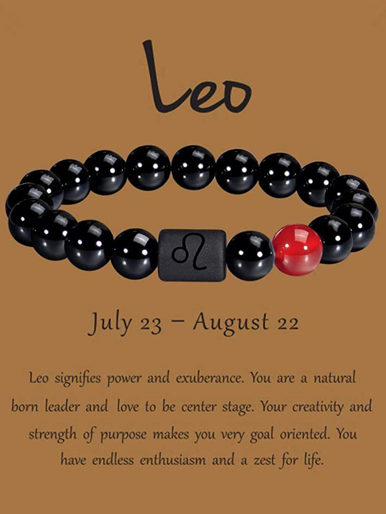 Unisex Natural Stone Zodiac Beaded Bracelet