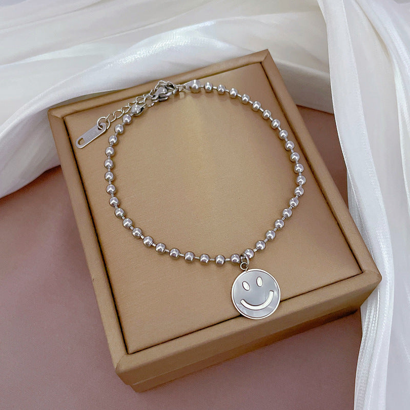 Constellation Moon Star Drop Zircon Bracelet in Titanium Steel with Gold Plating for Women