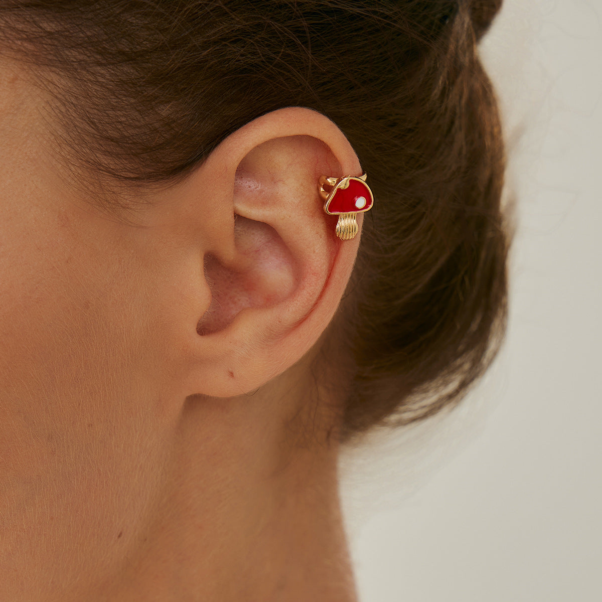 Sweet Cartoon Strawberry Drip Oil Plated Alloy Geometric Earrings for Women