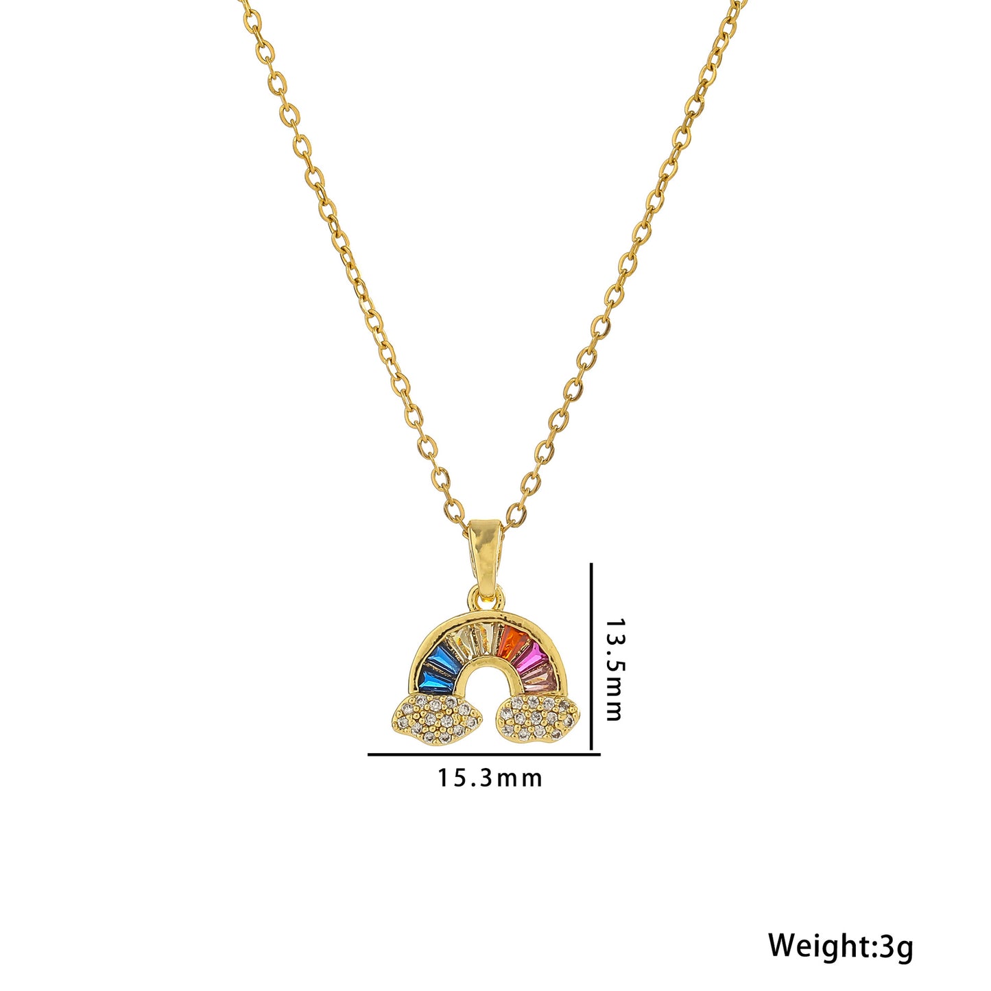 Collana da donna in acciaio al titanio a forma di nuvola minimalista con intarsio di strass e design a catena O