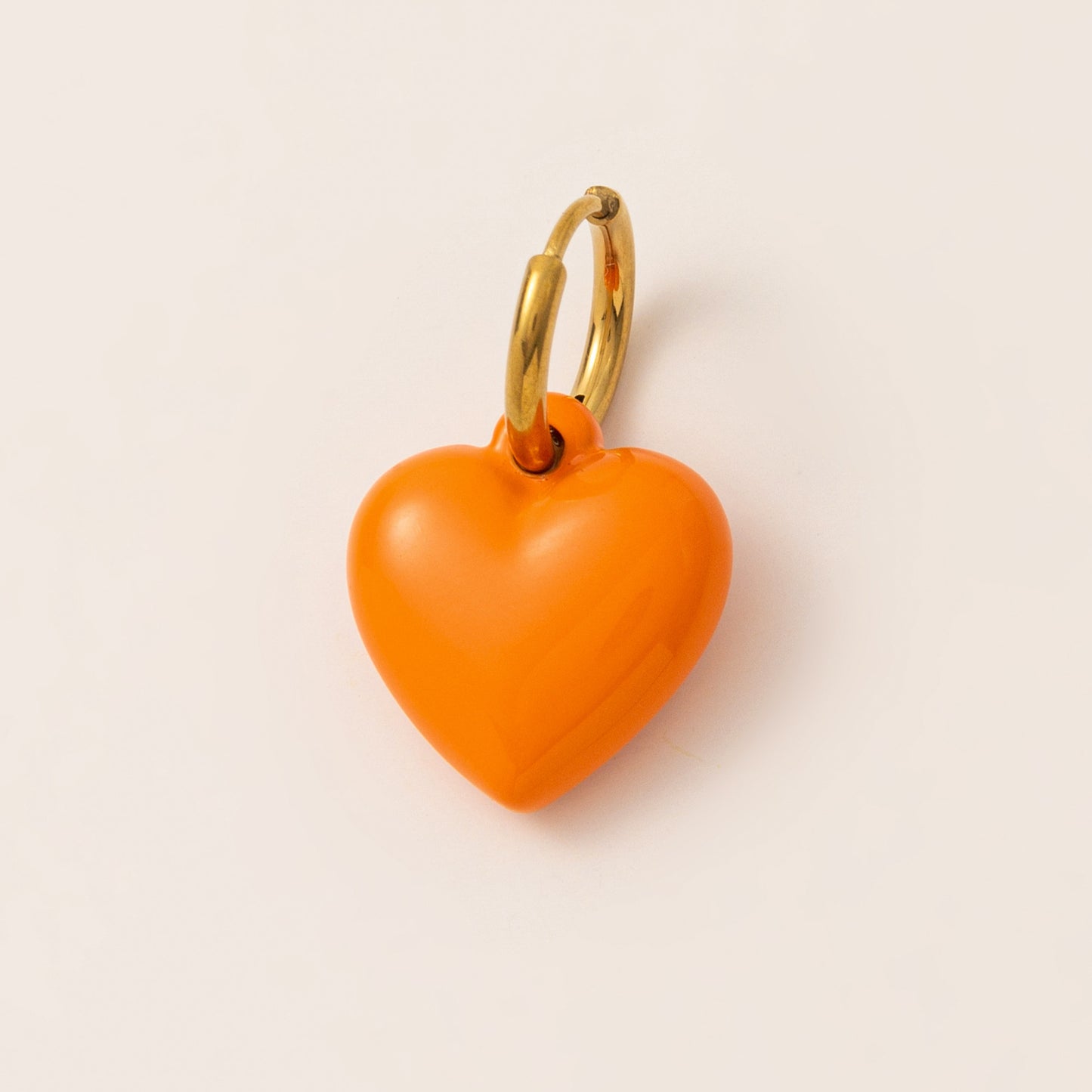 Ciondolo Fai da Te Cuore Olio Rosso a Goccia in Acciaio Inox
