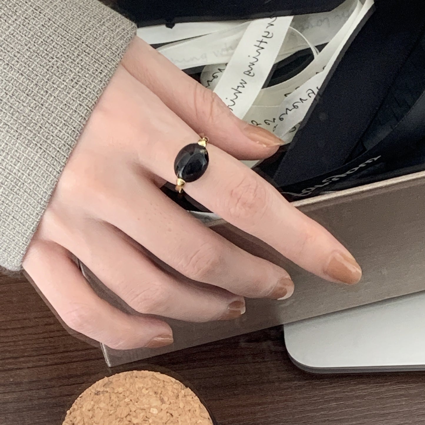 Minimalist Heart-Shaped 925 Sterling Silver Ring with Beveled Geometric Accents for Women