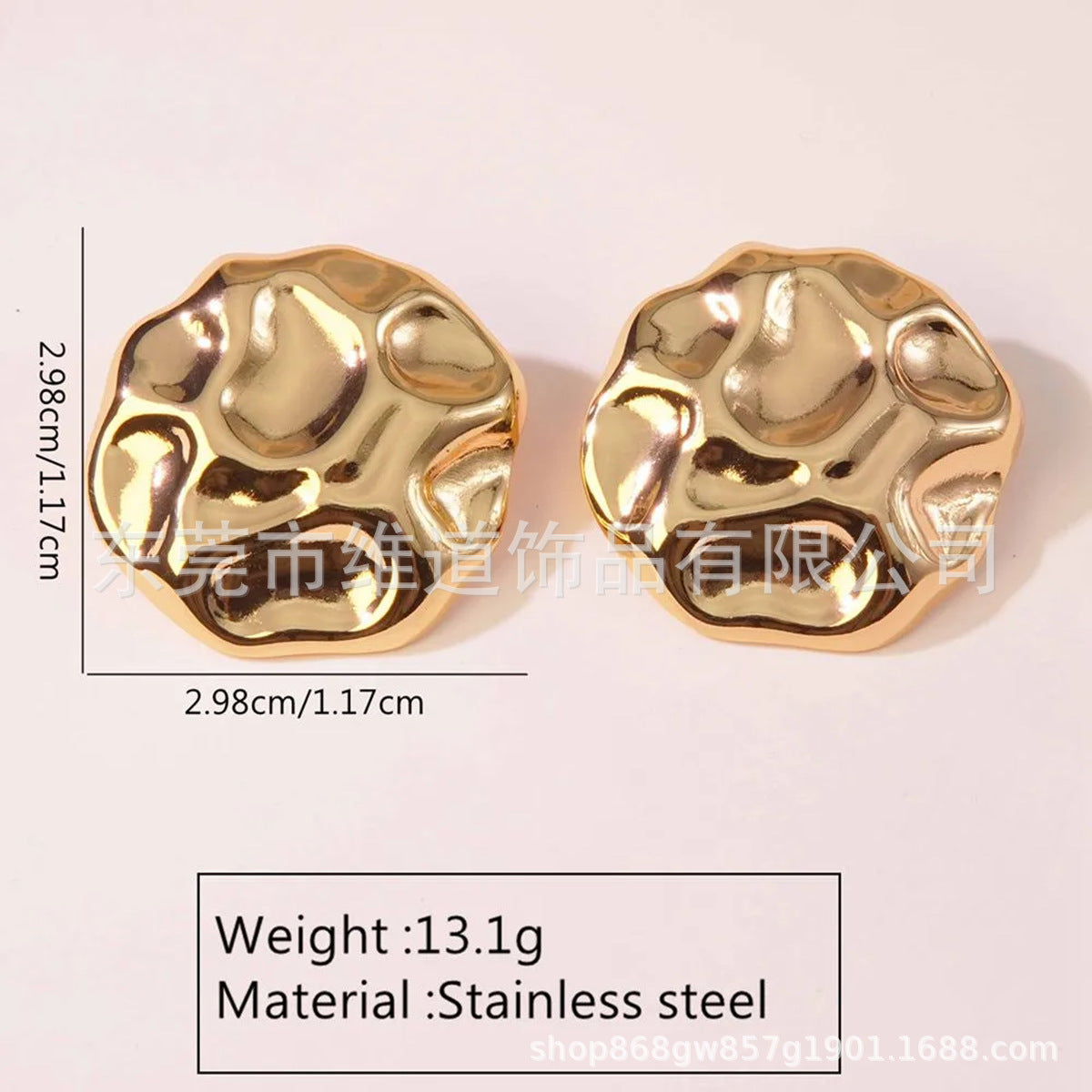 Beach Style Stainless Steel Geometric Starfish Shell Stud Earrings for Women