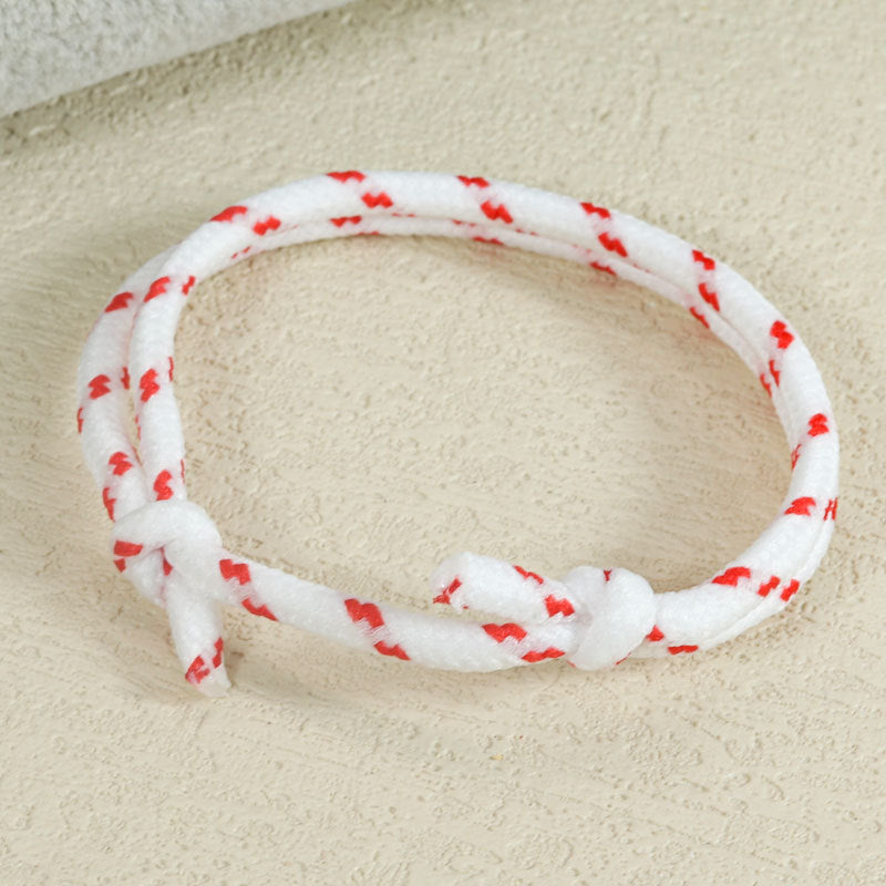 Fashion Geometric Star Pattern Woven Friendship Bracelet Adjustable Cord Handmade Gift for Teens Unisex